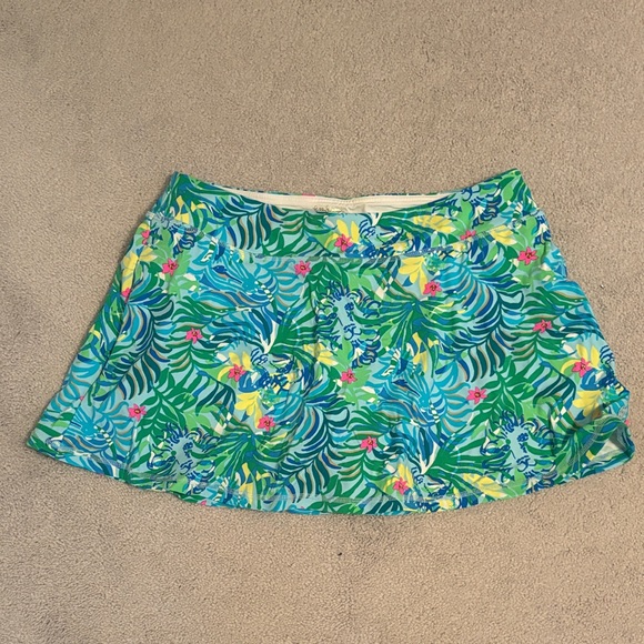 Lily Pulitzer Aila Hydra Blue Dandy Lions Print Skort - Size XL - Picture 3 of 6